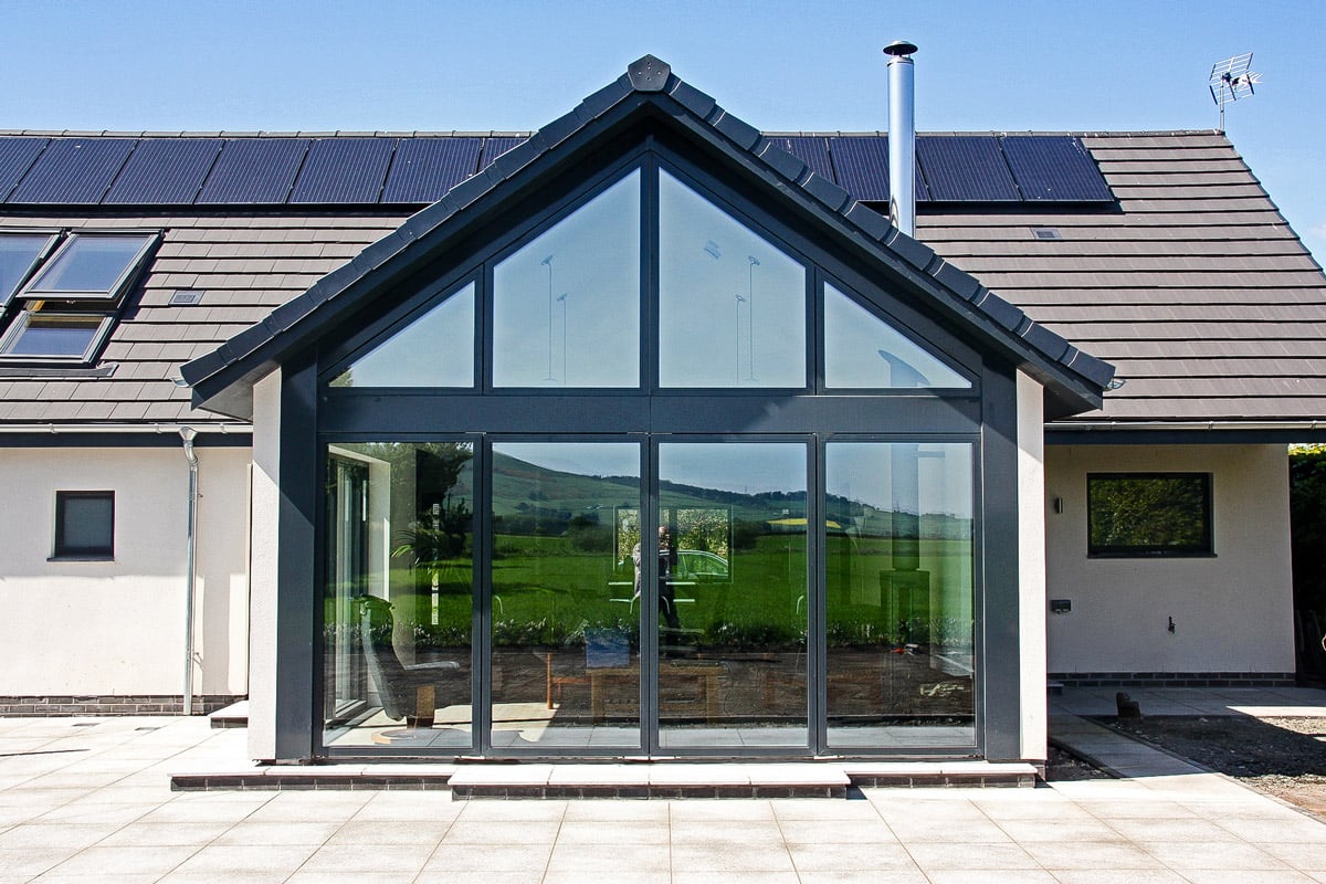 Double Sliding Door with bespoke windows