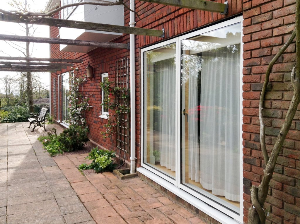single sliding door in renovation